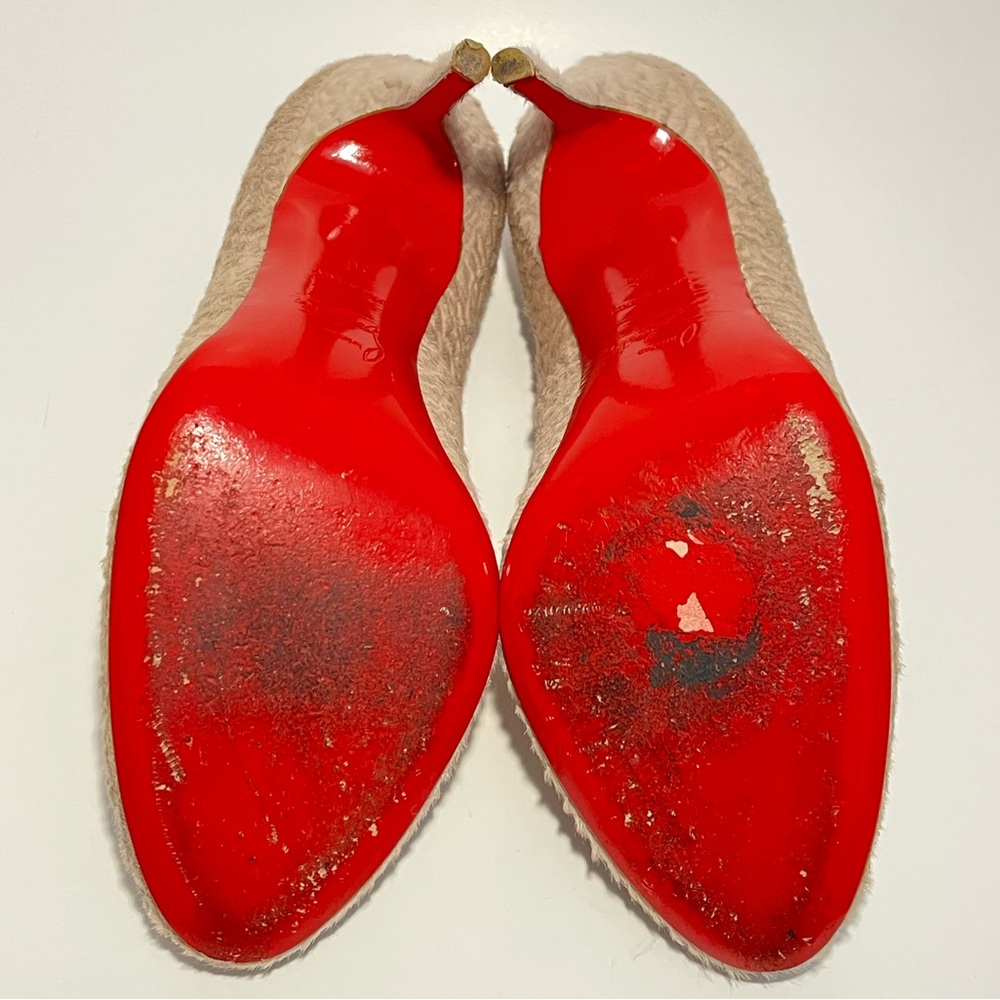 Christian Louboutin Size 36 Fifi Astrakan Hair Round Toe Pumps Authentic COA - Picture 11 of 13